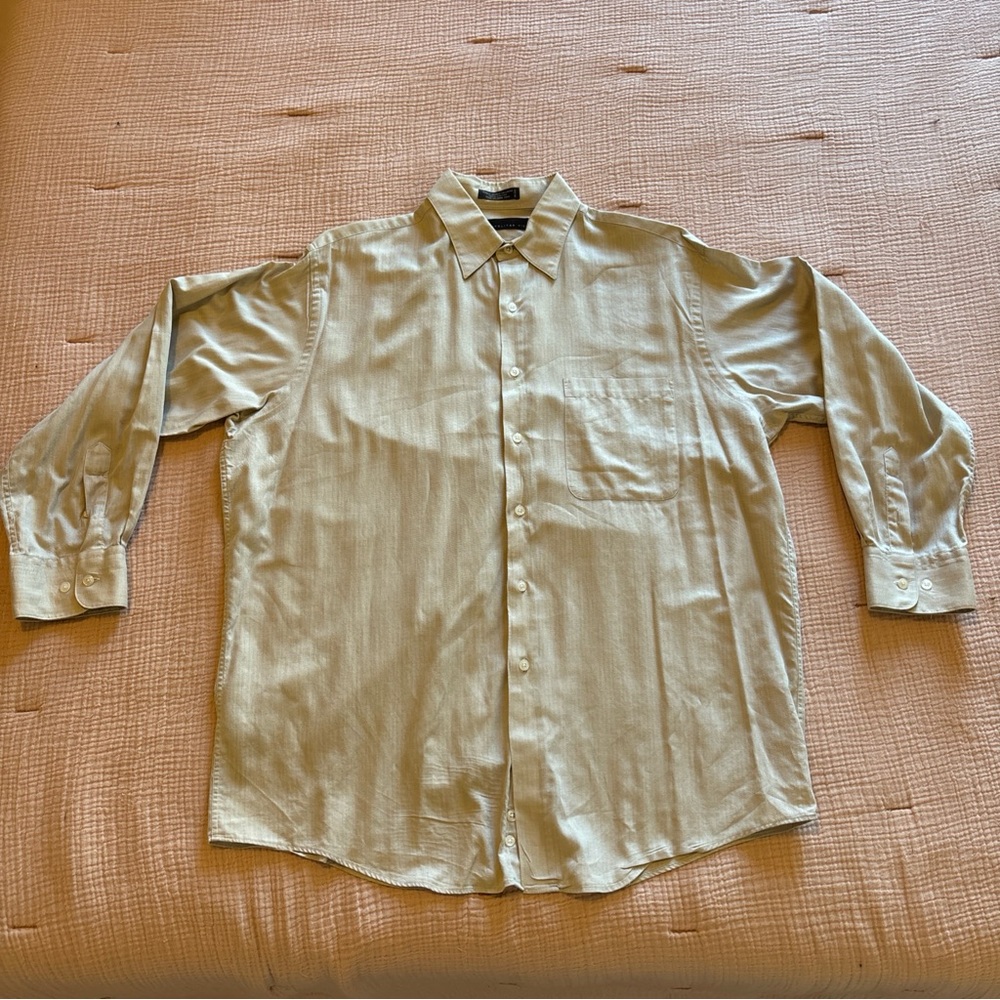 Vintage Metropolitan View 100% Cotton Dress Shirt Men’s 16 32/33 Tan